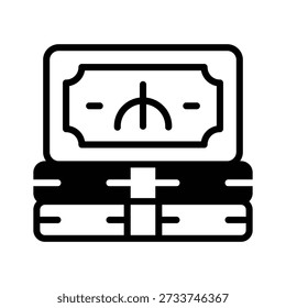 Echa un vistazo a este icono de glifo que muestra el diseño de manat azerbaiyano