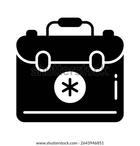Check out this glyph icon showing medical bag