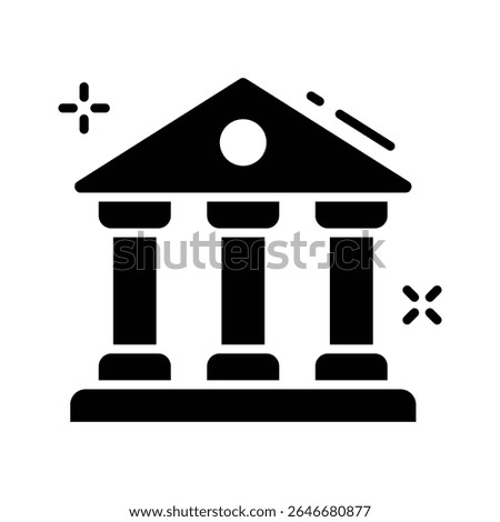 Check out this glyph icon showing bank building with pillars