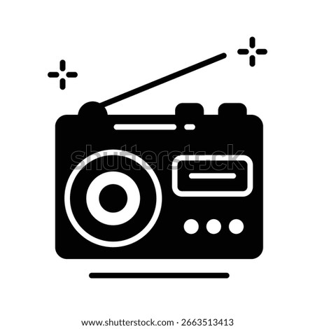 Check out this glyph icon of classic radio speaker