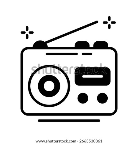 Check out this glyph icon of classic radio speaker