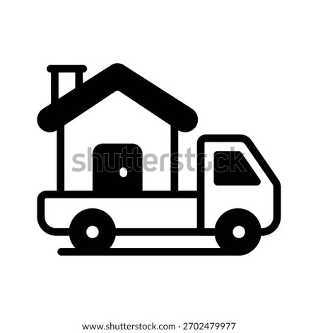 Check out this glyph icon for house shifting service