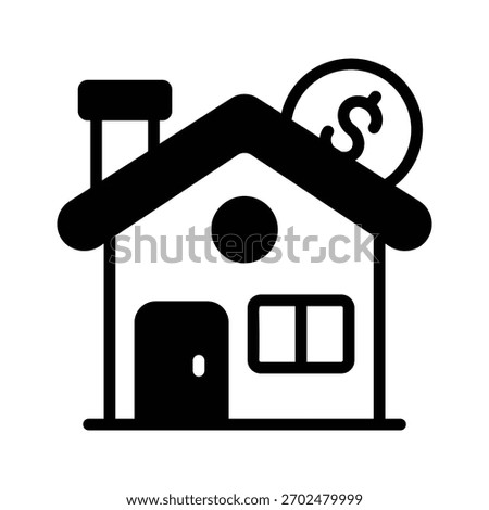 Check out this glyph icon of home cost