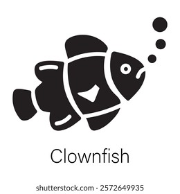 Check out this glyph style icon of clownfish 