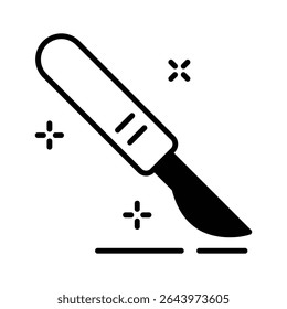 Check out this glyph style icon of surgical scalpel blade