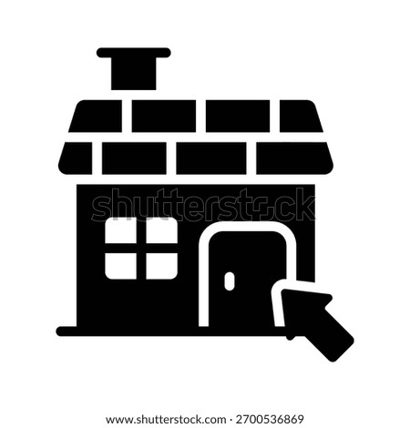Check out this glyph style icon of online house portal