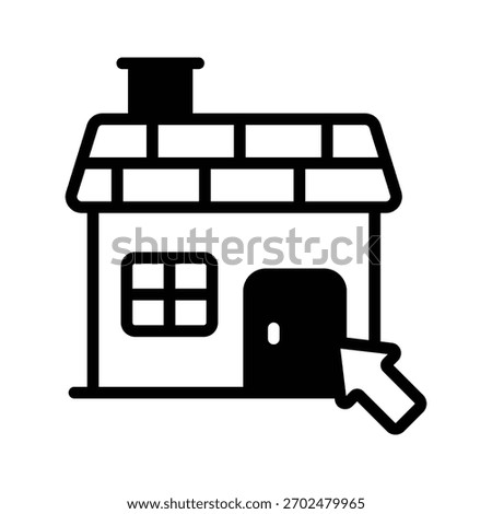 Check out this glyph style icon of online house portal