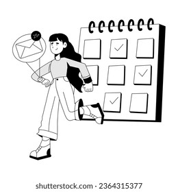 Check out this hand drawn illustration of email scheduling 