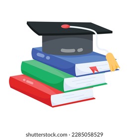 Echa un vistazo a esta pegatina plana que representa la educación académica 