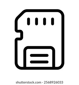 Check out this icon of memory card in editable style