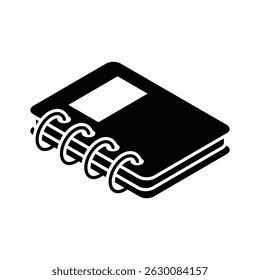 Echa un vistazo a este icono de diario lleno de isométricos