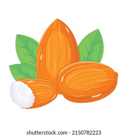 Echa un vistazo a este icono isométrico de almendras 

