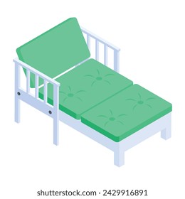 Check out this isometric icon of recliner bed