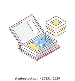 Echa un vistazo a este icono isométrico de infografías detalladas