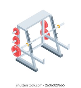Check out this isometric icon of barbell shelf