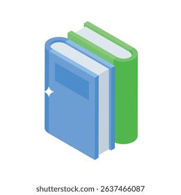Check out this isometric icon of stacked school books