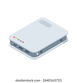 Check out this isometric icon of external hard drive