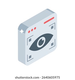 Check out this isometric icon of detailed eye scan