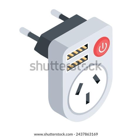 Check out this isometric icon of power plug