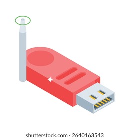 Check out this isometric style icon of dongle usb gadget