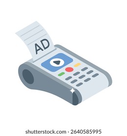Check out this isometric style icon of paid ad strategy
