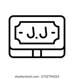 Echa un vistazo a este icono de línea que muestra el diseño de la libra libanesa
