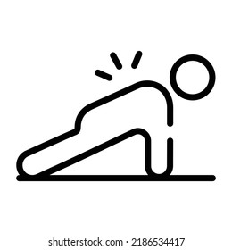 Sehen Sie sich dieses lineare Symbol der Gymnastik an 