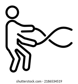 Sehen Sie sich dieses lineare Symbol der Gymnastik an 