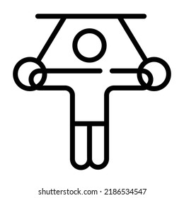 Check out this linear icon of gymnastic 