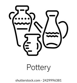 Check out this linear icon of ancient pottery 