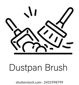 Schauen Sie sich dieses lineare Icon von dustpan an 
