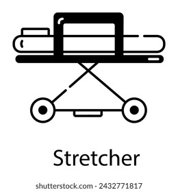 Check out this linear icon of a stretcher