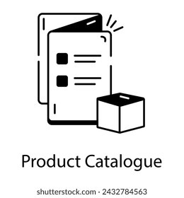 Check out this linear icon of product catalogue