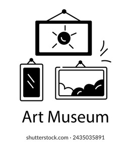 Check out this linear icon of art museum 