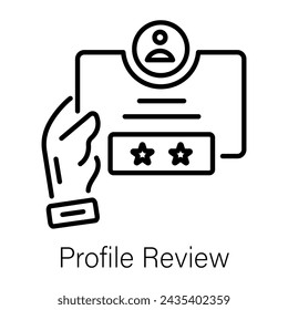 Check out this linear icon of profile review 