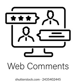 Check out this linear icon of web comments 