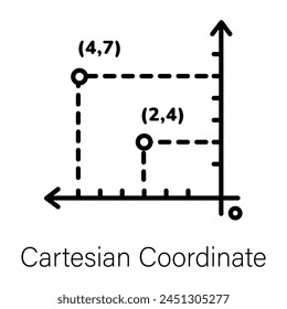 Check out this linear icon of cartesian coordinate 