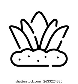 Check out this linear icon of agave plant