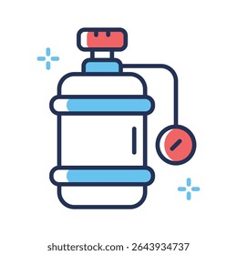 Check out this linear icon of oxygen tank with valve