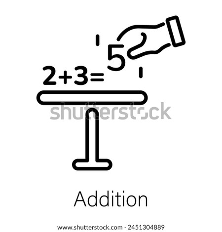 Check out this linear icon of value addition 