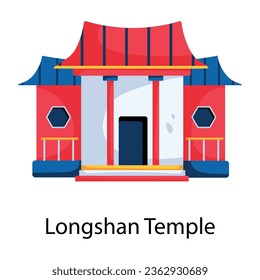 Check out this lungshan temple flat icon 
