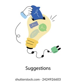 Echa un vistazo a este mini doodle ilustración de sugerencias 