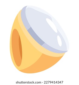 Check out this modern flat style icon of a stone ring 