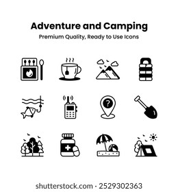 Check Out This Modern Flat Set of Icons for Adventure Enthusiasts