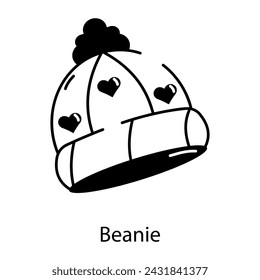 Check out this outline icon of a beanie