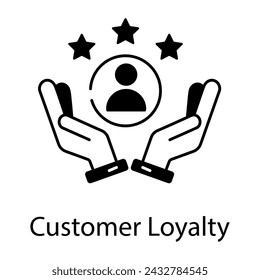 Check out this outline icon of customer loyalty