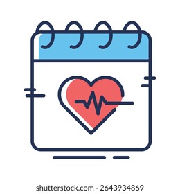 Check out this outline icon of medical appointment reminder