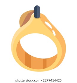 Check out this pear ring icon in flat style 