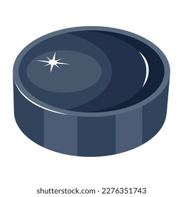 Check out this premium hockey puck icon in 2d style 