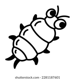 Check out this sketchy icon of a sow bug 